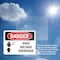 Signmission High Voltage Overhead Danger Sign, Vinyl Decal, 14in W x 10in L, 2PK OS-2PACK-DS-D-1014-L-1334 - alternate 2